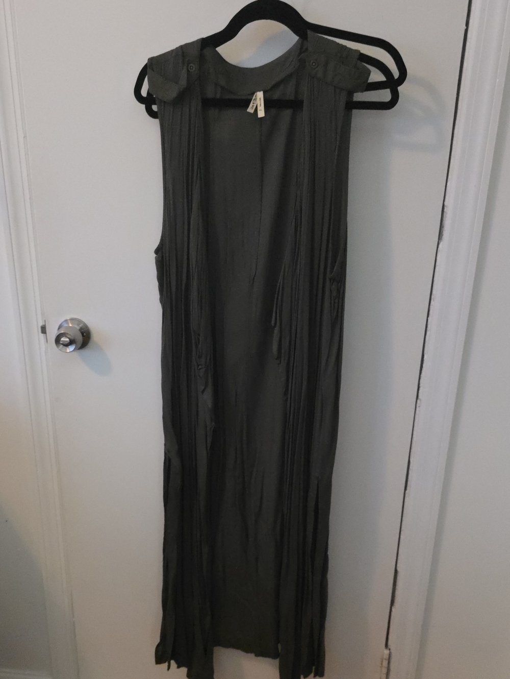 Live 4 Truth Olive Green Long Sleeve Maxi Vest Dress